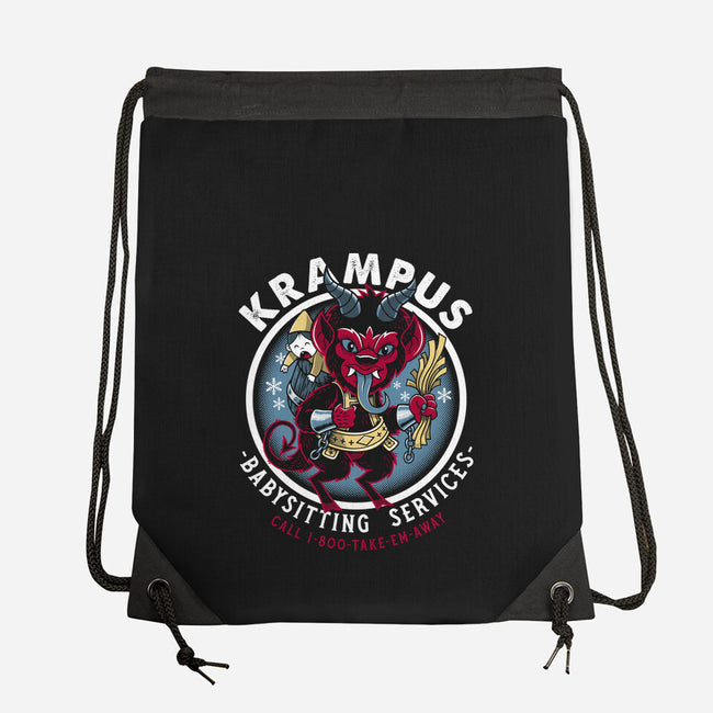 Krampus Babysitting Services-none drawstring bag-Nemons