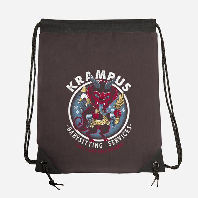 Krampus Babysitting Services-none drawstring bag-Nemons