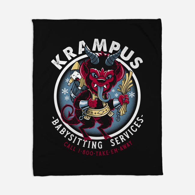 Krampus Babysitting Services-none fleece blanket-Nemons