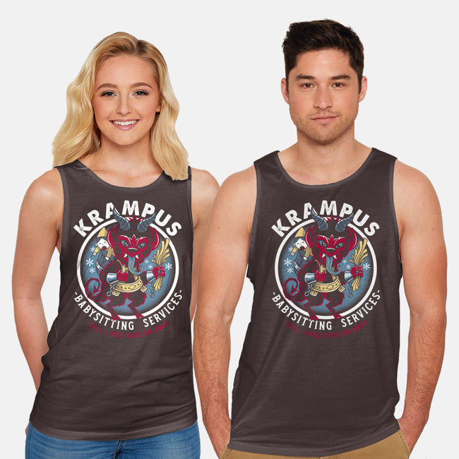 Krampus Babysitting Services-unisex basic tank-Nemons