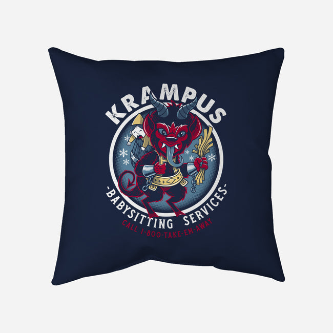 Krampus Babysitting Services-none removable cover w insert throw pillow-Nemons