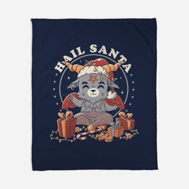 Hail Santa Claus-none fleece blanket-eduely