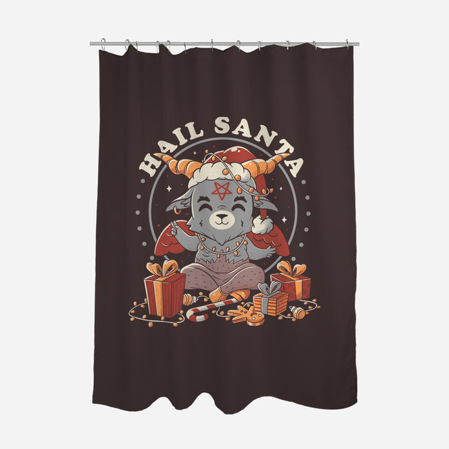 Hail Santa Claus-none polyester shower curtain-eduely