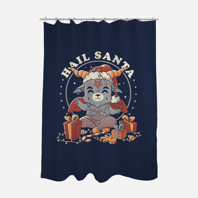 Hail Santa Claus-none polyester shower curtain-eduely