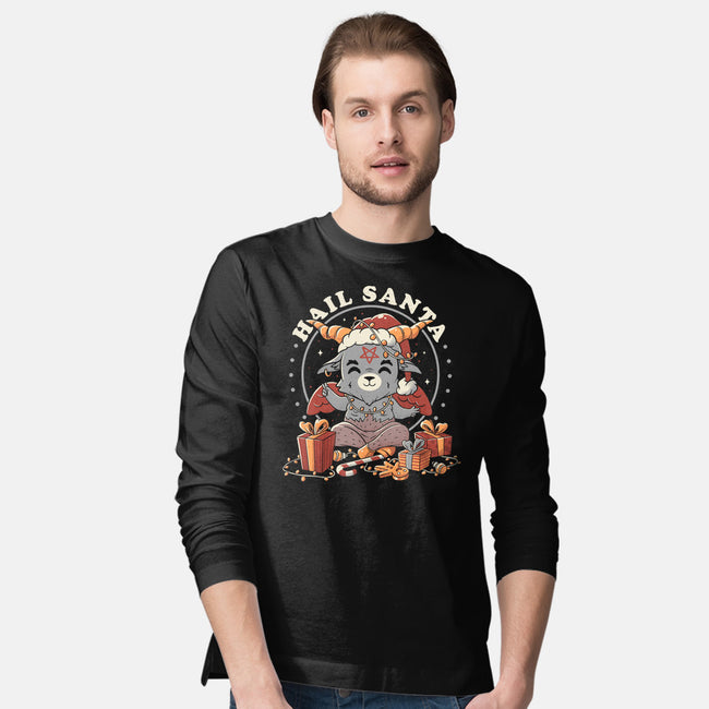 Hail Santa Claus-mens long sleeved tee-eduely