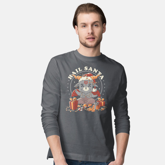 Hail Santa Claus-mens long sleeved tee-eduely
