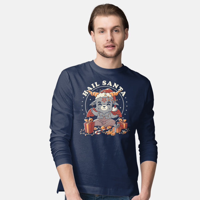 Hail Santa Claus-mens long sleeved tee-eduely