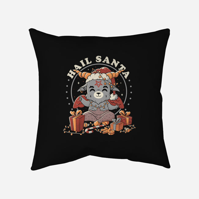 Hail Santa Claus-none non-removable cover w insert throw pillow-eduely