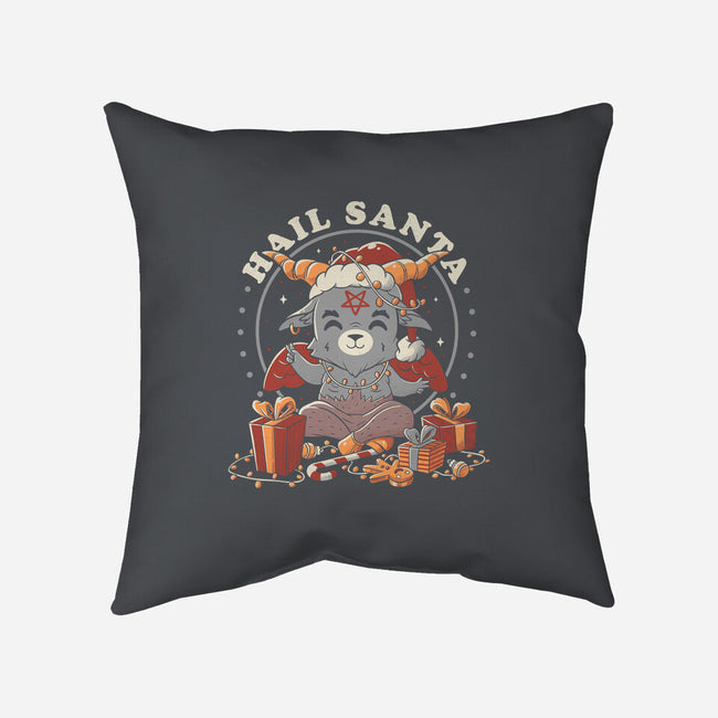 Hail Santa Claus-none non-removable cover w insert throw pillow-eduely