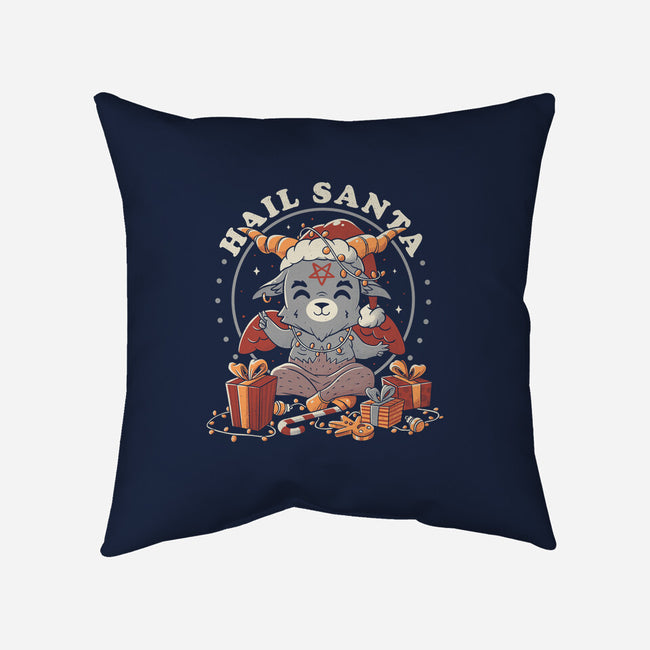 Hail Santa Claus-none non-removable cover w insert throw pillow-eduely