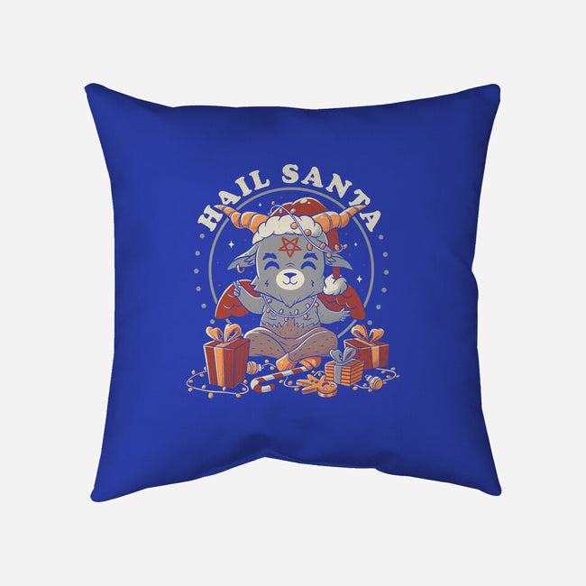 Hail Santa Claus-none non-removable cover w insert throw pillow-eduely