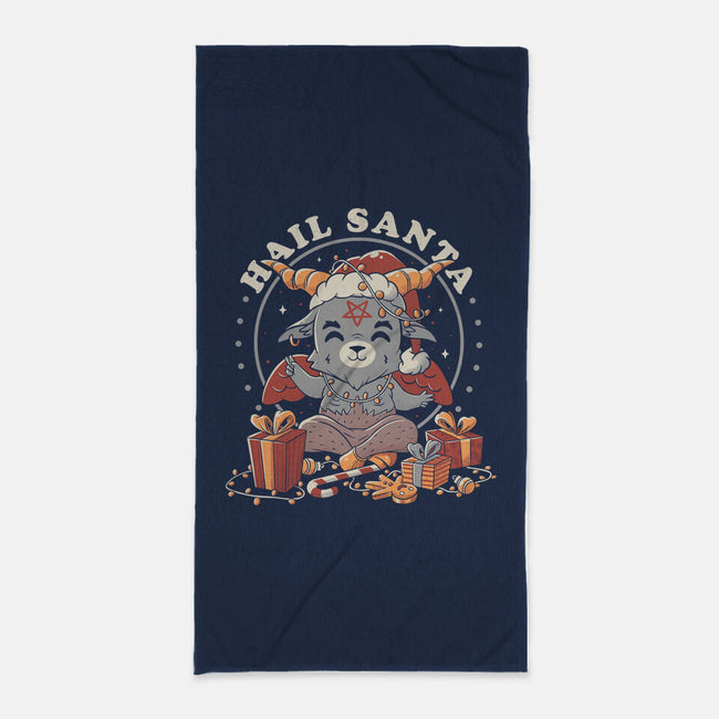 Hail Santa Claus-none beach towel-eduely