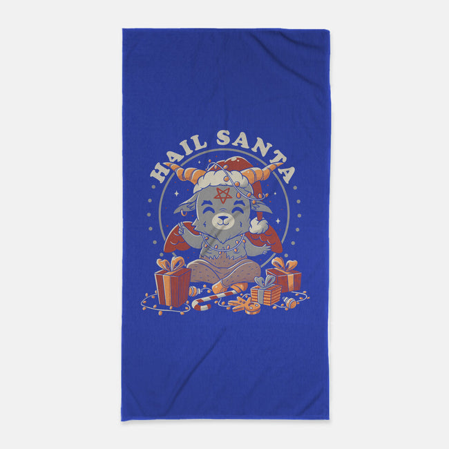 Hail Santa Claus-none beach towel-eduely