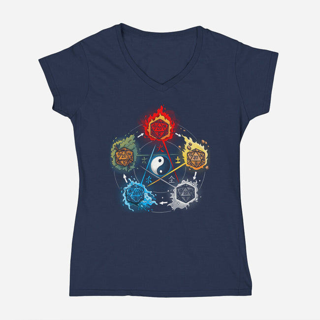 Dice Elements-womens v-neck tee-Vallina84