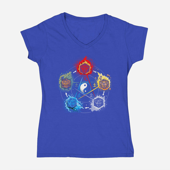 Dice Elements-womens v-neck tee-Vallina84