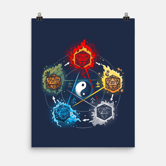 Dice Elements-none matte poster-Vallina84