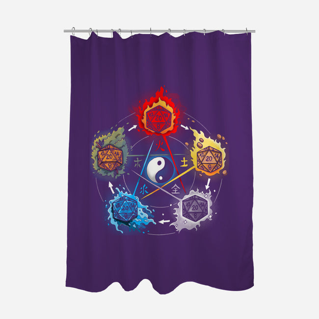 Dice Elements-none polyester shower curtain-Vallina84