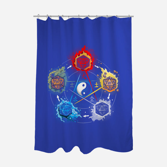 Dice Elements-none polyester shower curtain-Vallina84