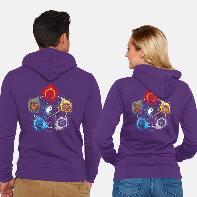Dice Elements-unisex zip-up sweatshirt-Vallina84