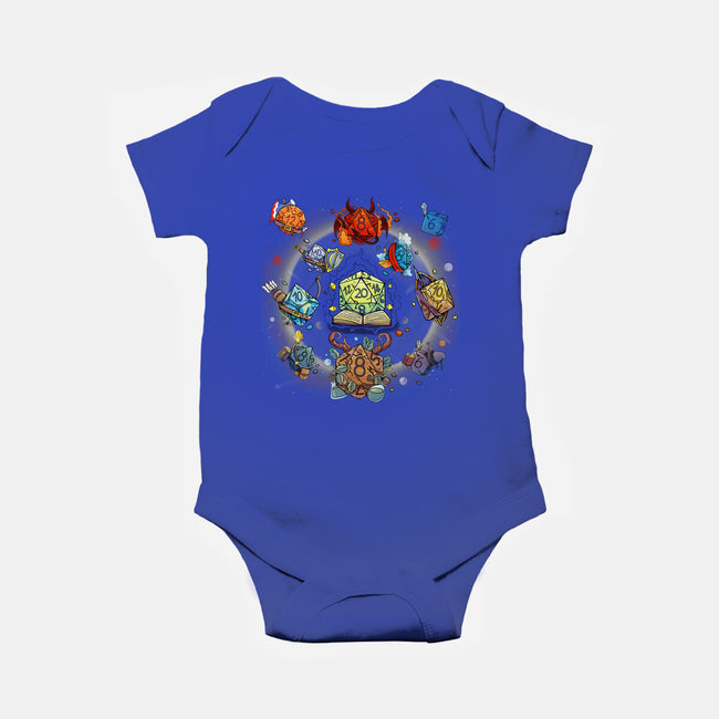 Black Hole Dice-baby basic onesie-Vallina84