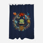 Black Hole Dice-none polyester shower curtain-Vallina84