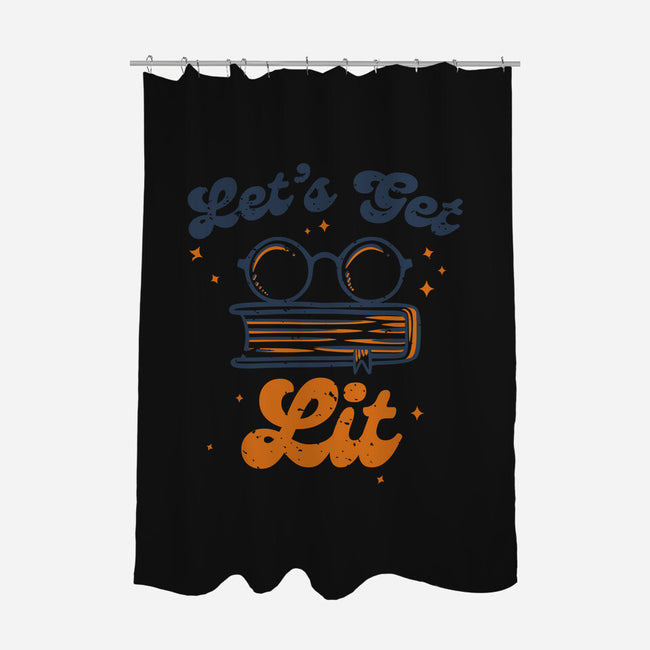 Get Lit-none polyester shower curtain-CoD Designs