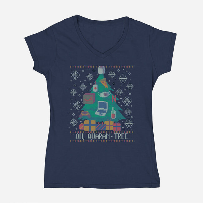 Quarantree-womens v-neck tee-xMorfina