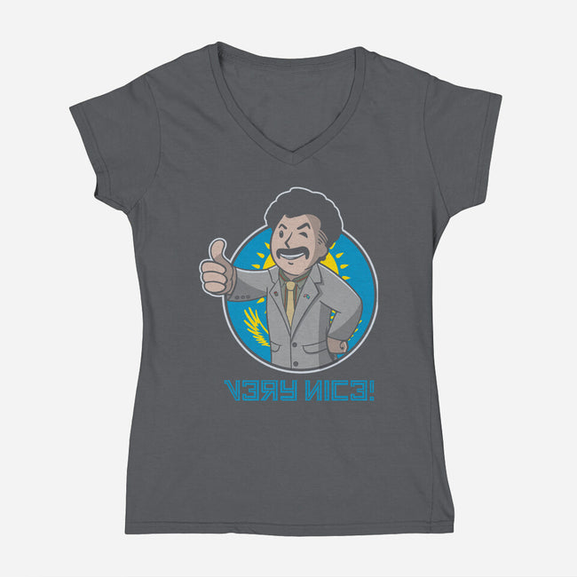 Nice Boy-womens v-neck tee-Getsousa!