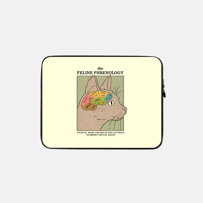 The Feline Phrenology-none zippered laptop sleeve-Thiago Correa