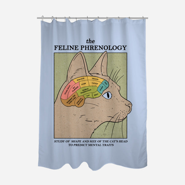 The Feline Phrenology-none polyester shower curtain-Thiago Correa