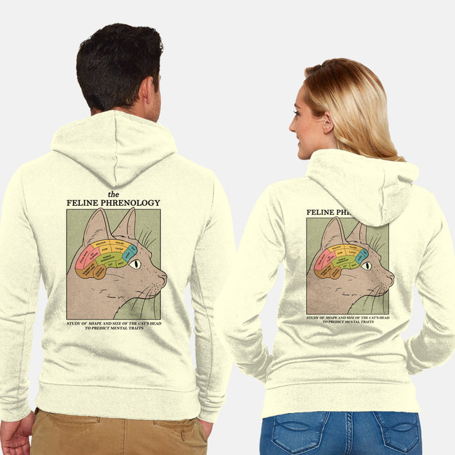 The Feline Phrenology-unisex zip-up sweatshirt-Thiago Correa