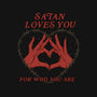 Satan Loves You-none removable cover w insert throw pillow-Thiago Correa