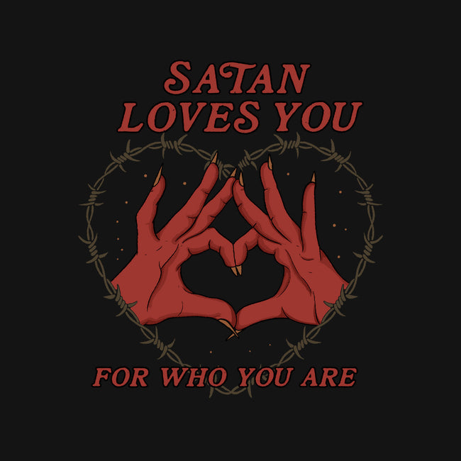 Satan Loves You-none glossy sticker-Thiago Correa