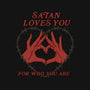 Satan Loves You-womens basic tee-Thiago Correa