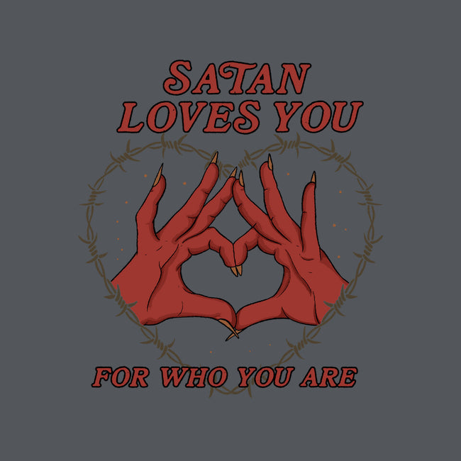 Satan Loves You-none removable cover w insert throw pillow-Thiago Correa
