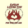 Satan Loves You-womens basic tee-Thiago Correa