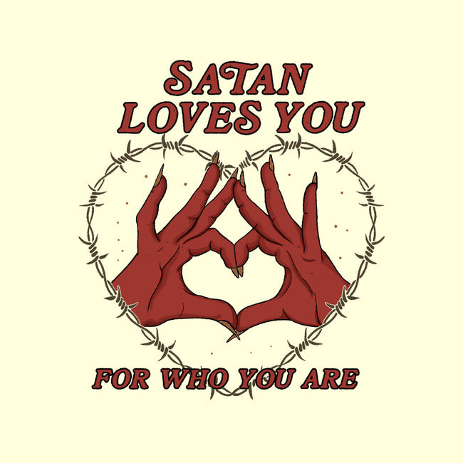 Satan Loves You-none removable cover w insert throw pillow-Thiago Correa