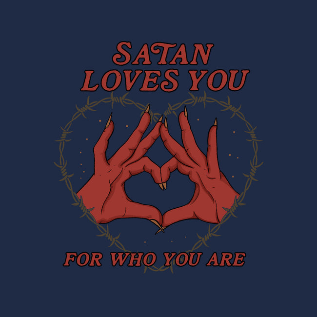 Satan Loves You-none removable cover w insert throw pillow-Thiago Correa