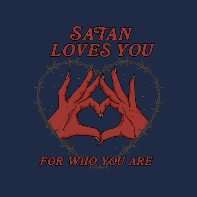 Satan Loves You-womens v-neck tee-Thiago Correa