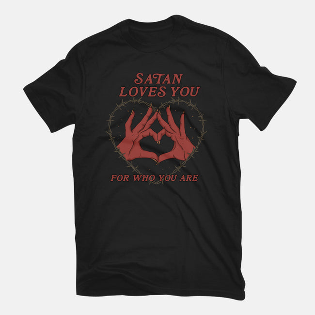 Satan Loves You-womens basic tee-Thiago Correa