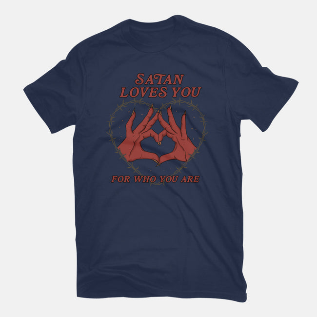 Satan Loves You-womens basic tee-Thiago Correa