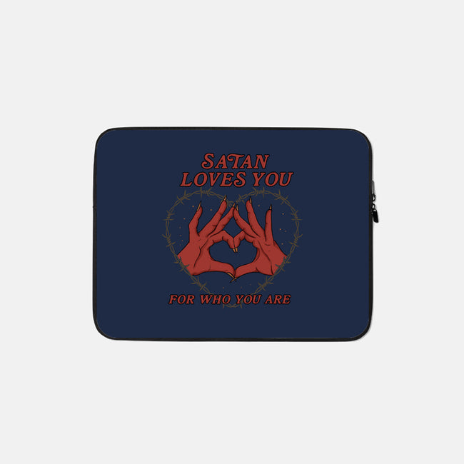 Satan Loves You-none zippered laptop sleeve-Thiago Correa