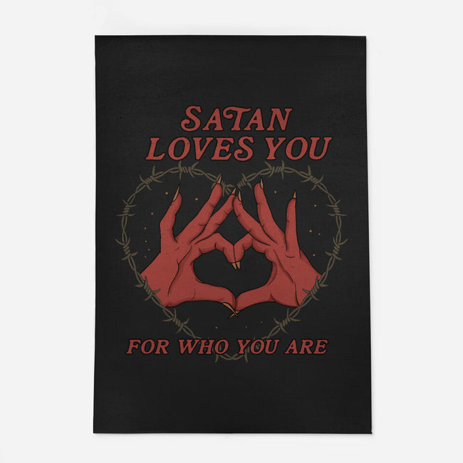 Satan Loves You-none indoor rug-Thiago Correa