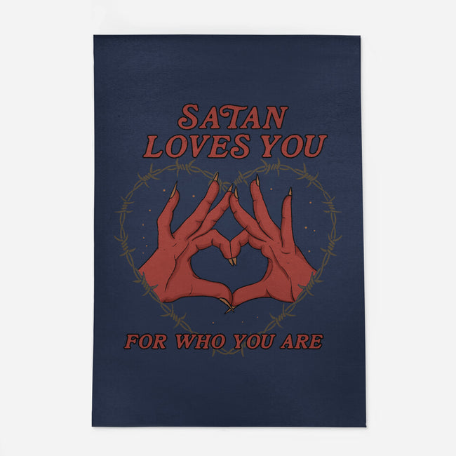 Satan Loves You-none indoor rug-Thiago Correa