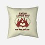 Satan Loves You-none removable cover w insert throw pillow-Thiago Correa