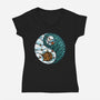 Yin Yang Winter-womens v-neck tee-Vallina84