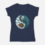 Yin Yang Winter-womens v-neck tee-Vallina84
