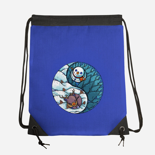 Yin Yang Winter-none drawstring bag-Vallina84