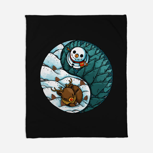 Yin Yang Winter-none fleece blanket-Vallina84
