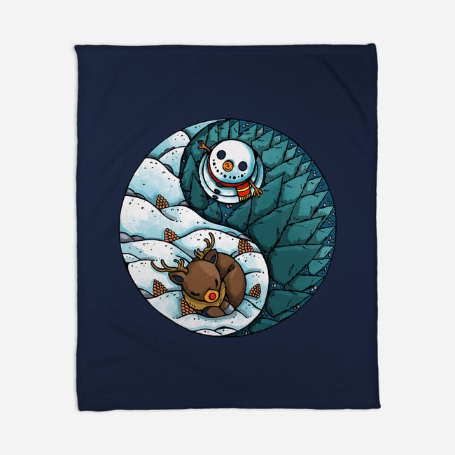 Yin Yang Winter-none fleece blanket-Vallina84